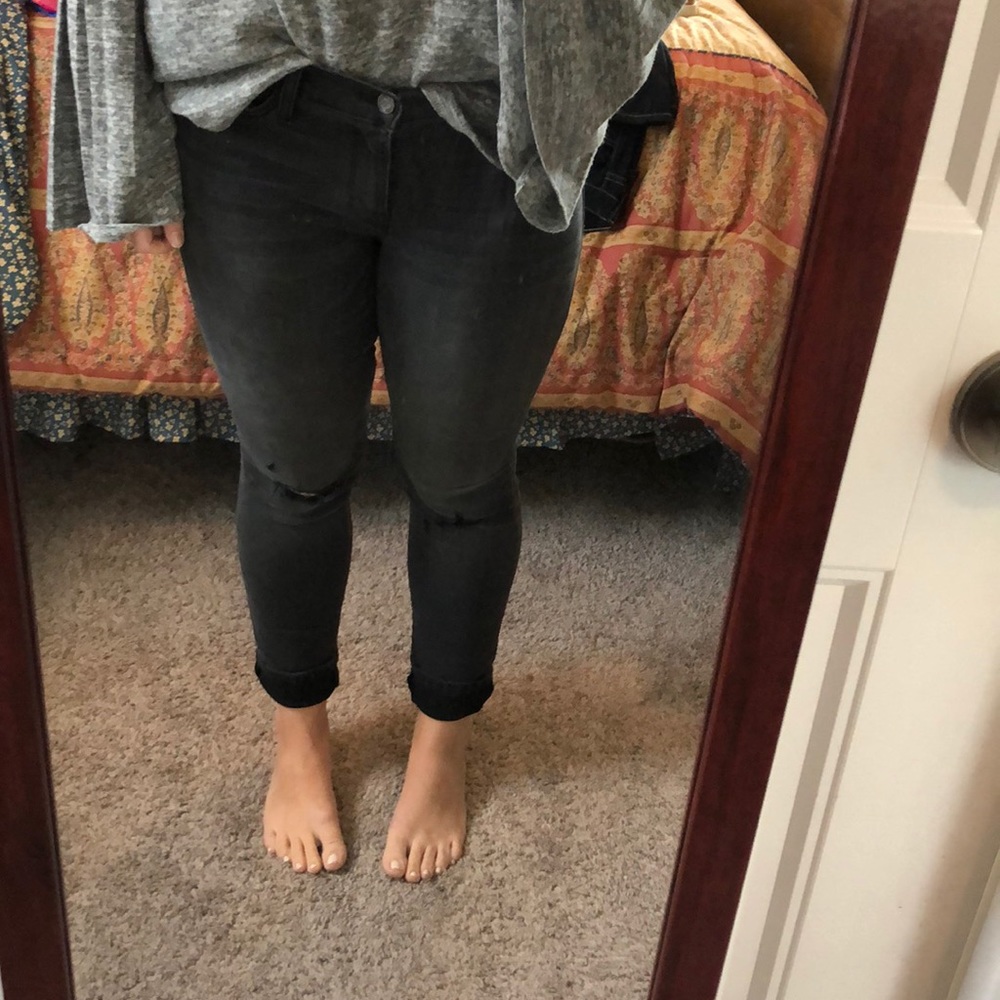 Flying Monkey distressed black jeans